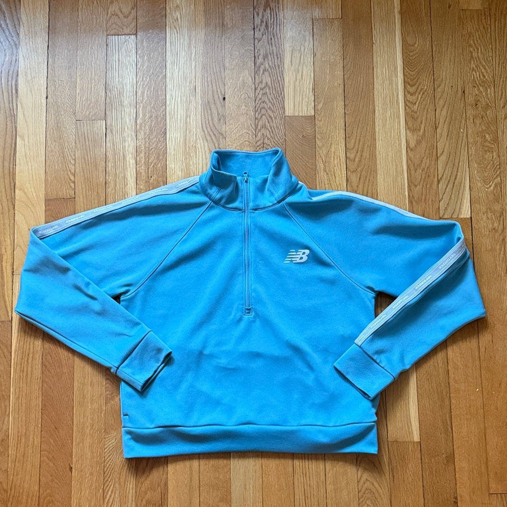 New Balance Women’s Light Blue Zip-Up Sweater
